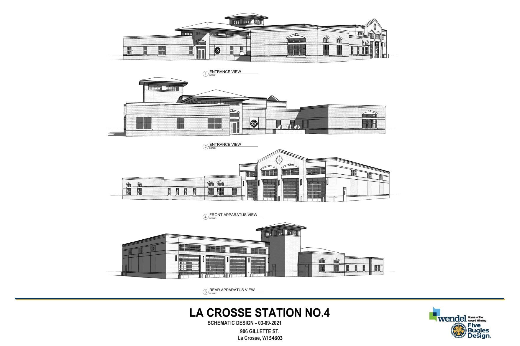 Plans for Fire Station No. 4
